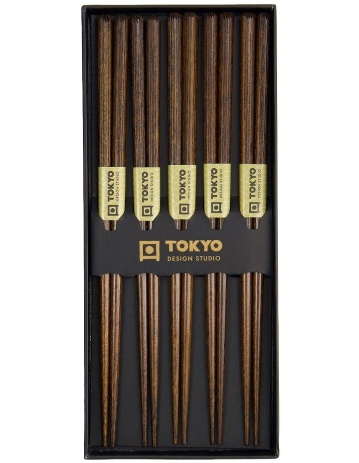 Chopstick Giftset 5 Piece in Dark Brown image 2