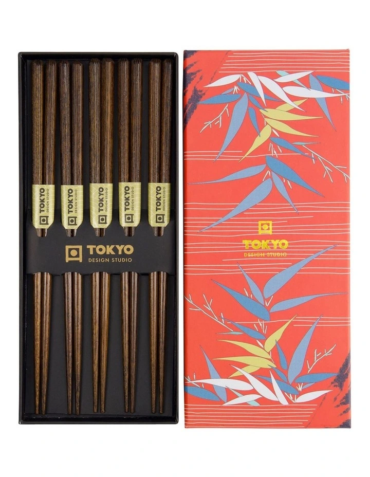 Chopstick Giftset 5 Piece in Dark Brown image 3