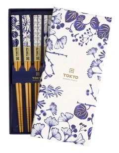 Japonica Chopstick Giftset 5 Piece in Blue