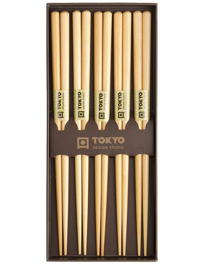 Wooden Chopstick Giftset 5 Piece in Brown image 5