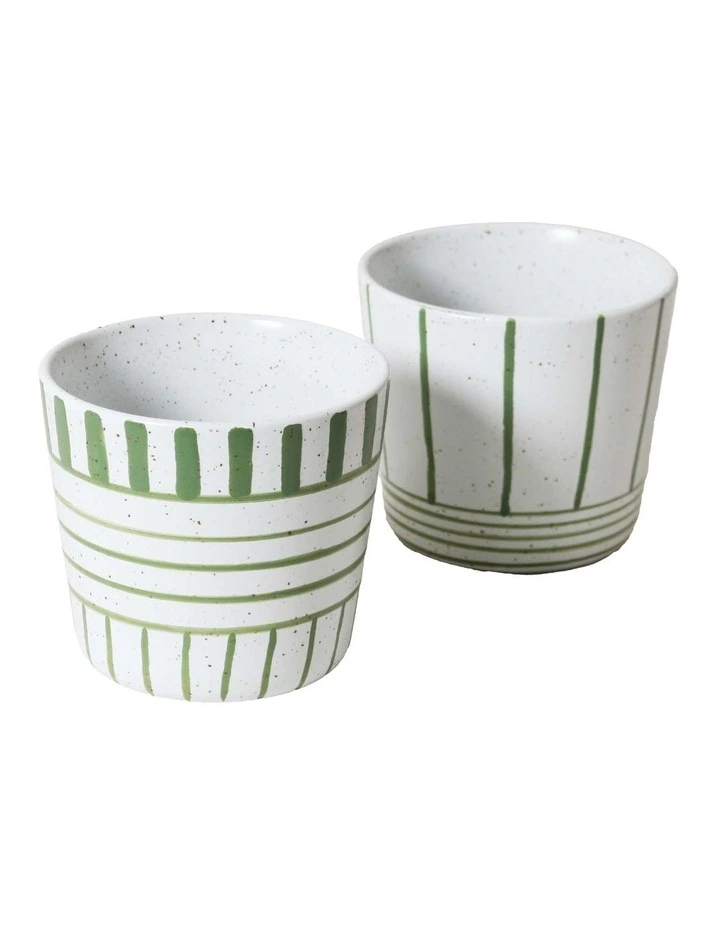 Mediterranean Tumblers Set of 2 240ml in Green image 1