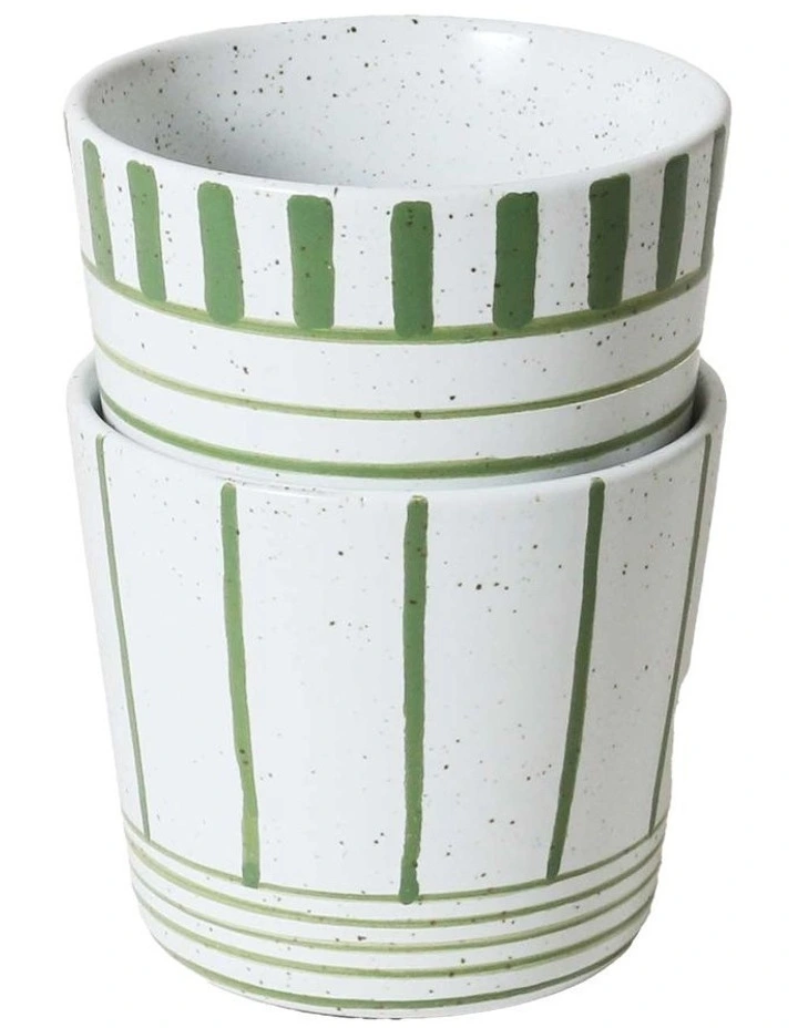 Mediterranean Tumblers Set of 2 240ml in Green image 3