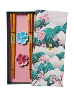 Chopstick Fujisakura Chopsticks with Rest 4pc Gift Boxed Assorted