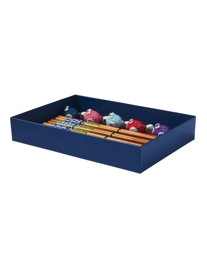 Chopstick Blow Fish Chopsticks with Rest 10pc Gift Boxed Assorted image 2