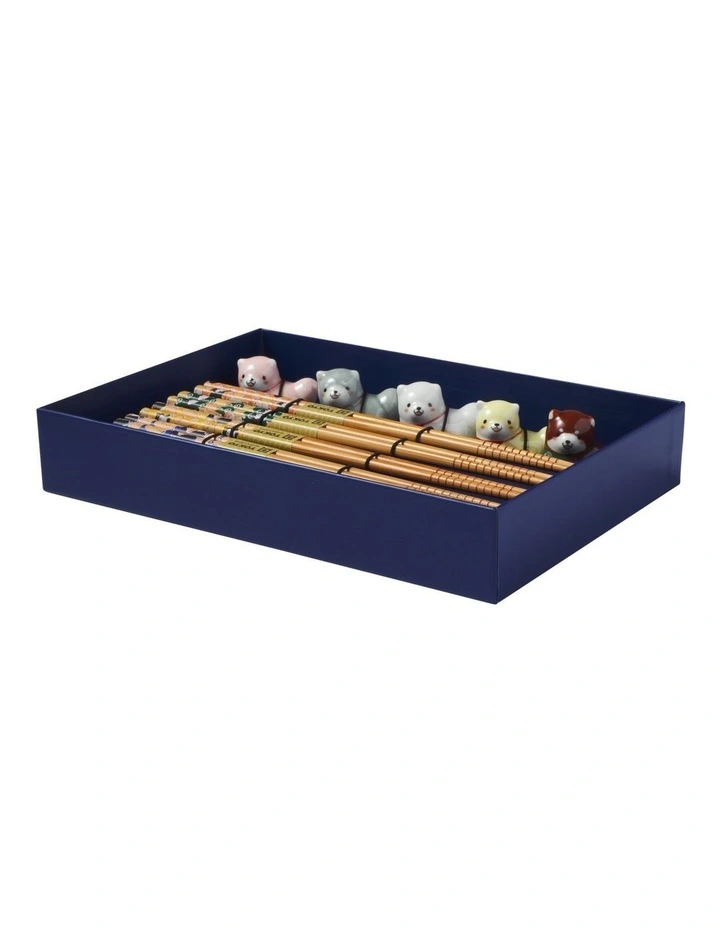 Chopstick Shiba Dog Chopsticks with Rest 10pc Gift Boxed Assorted image 2