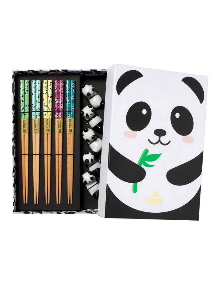 Chopstick Panda Chopsticks with Rest 10pc Gift Boxed Assorted image 1
