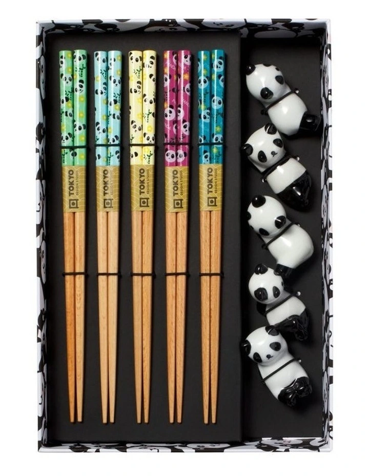Chopstick Panda Chopsticks with Rest 10pc Gift Boxed Assorted image 3
