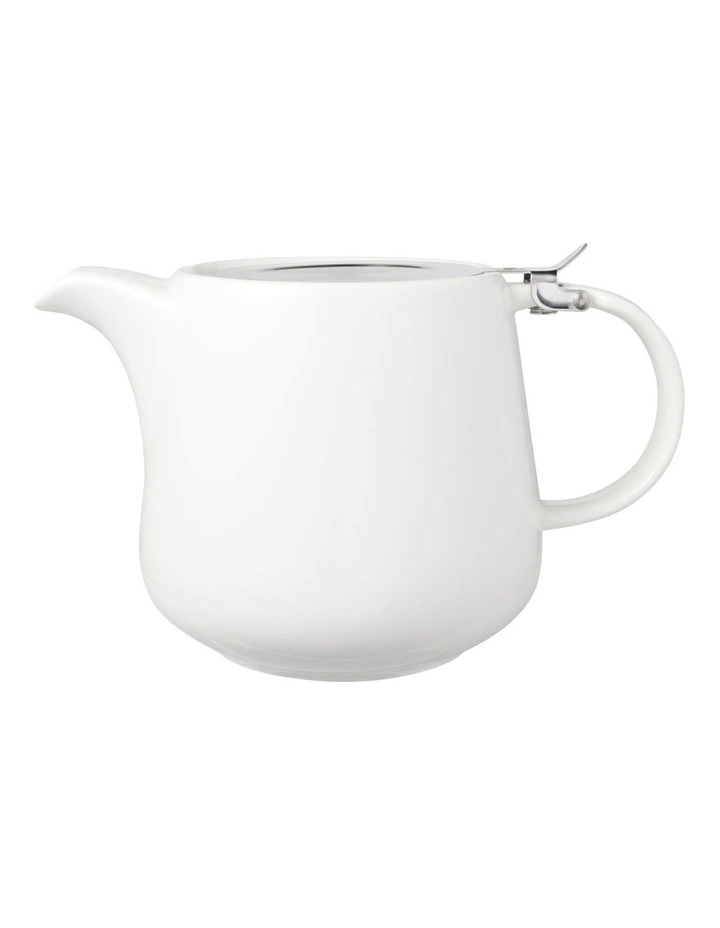 White Basics Teapot with Infuser Gift Boxed 1.2L in White image 1