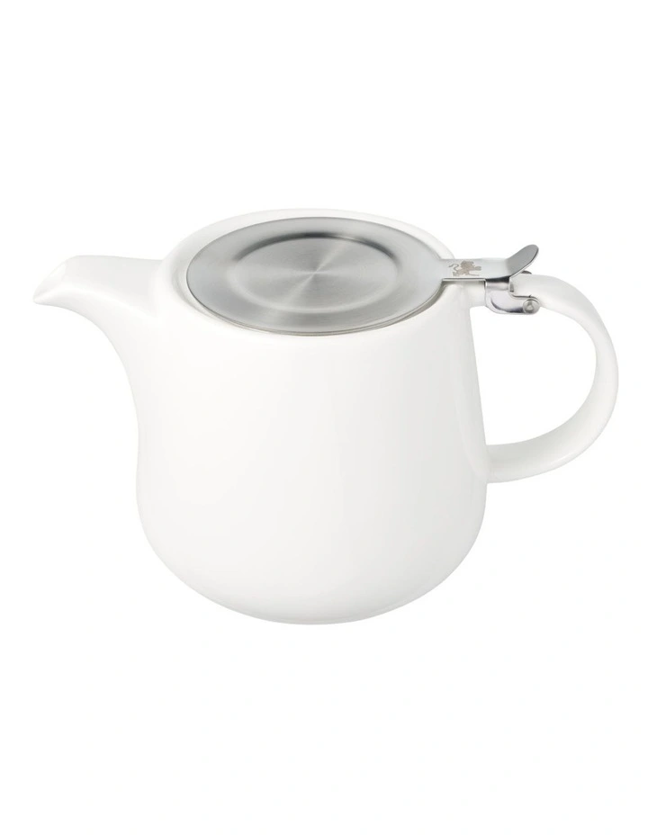 White Basics Teapot with Infuser Gift Boxed 1.2L in White image 2