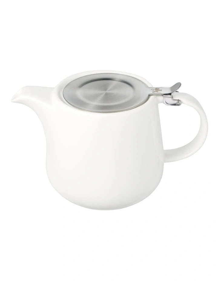 White Basics Teapot with Infuser Gift Boxed 1.2L in White image 2