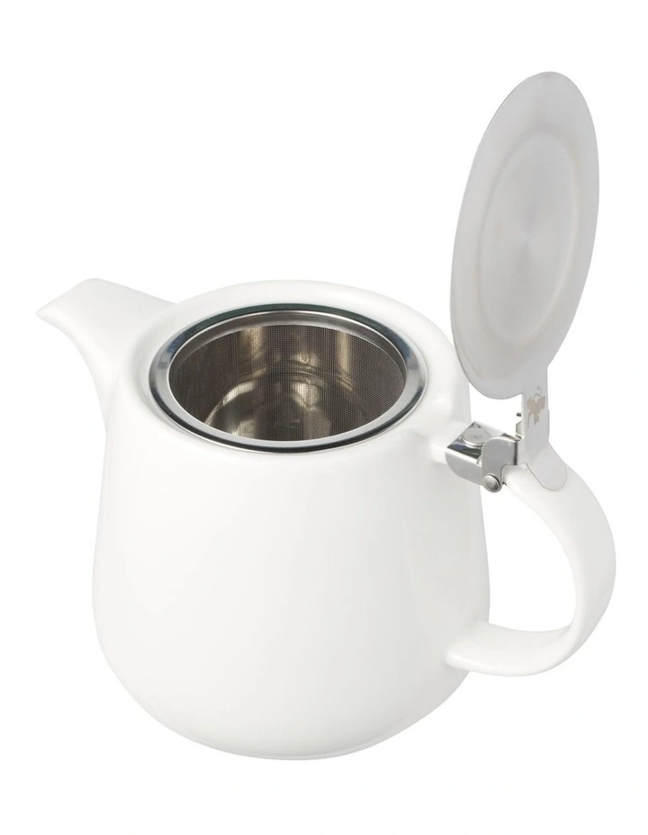 White Basics Teapot with Infuser Gift Boxed 1.2L in White image 3