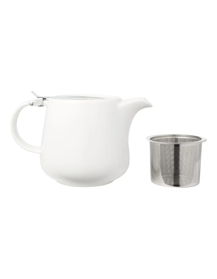 White Basics Teapot with Infuser Gift Boxed 1.2L in White image 4
