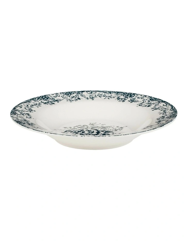 Rosetta Rim Soup Bowl 23x3.5cm in Antique Blue image 1