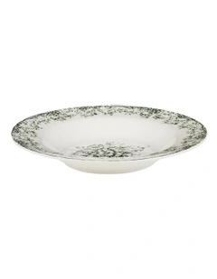 Rosetta Rim Soup Bowl 23x3.5cm in Antique Green