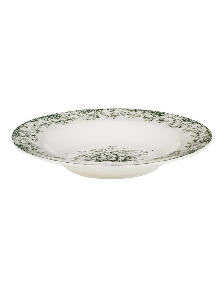 Rosetta Rim Soup Bowl 23x3.5cm in Antique Green image 1