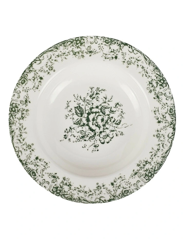 Rosetta Rim Soup Bowl 23x3.5cm in Antique Green image 2