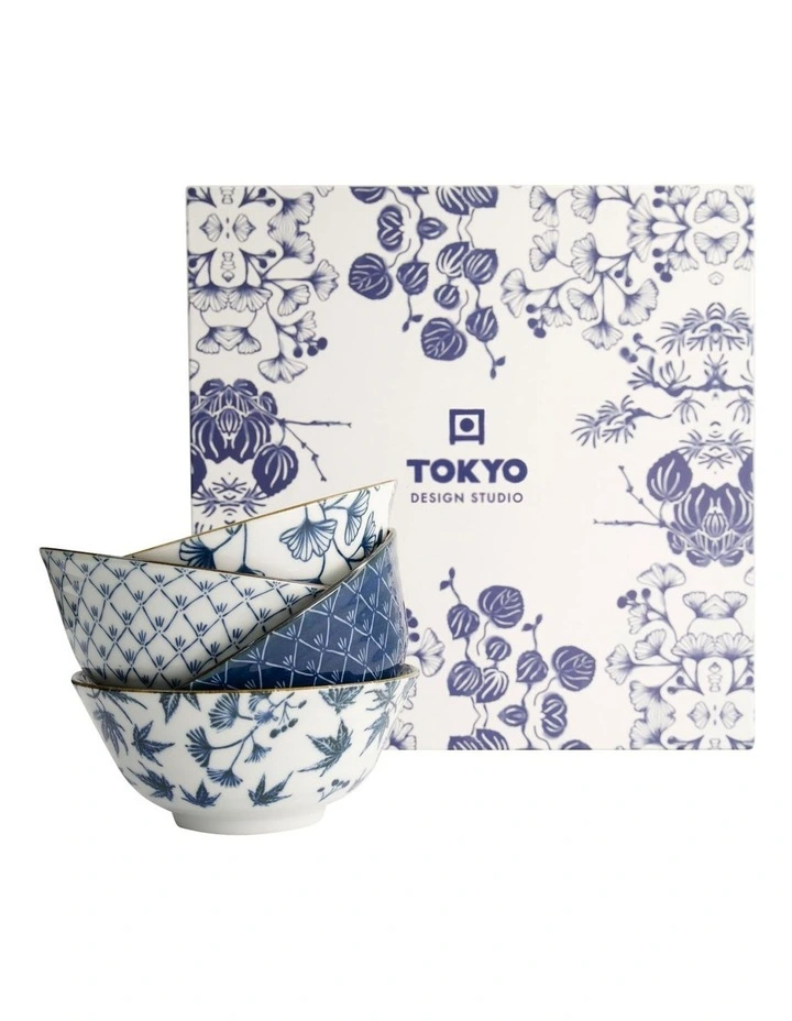 Flora Japonica Mixed Tayo Bowl Giftset 4 Piece in Multi image 1