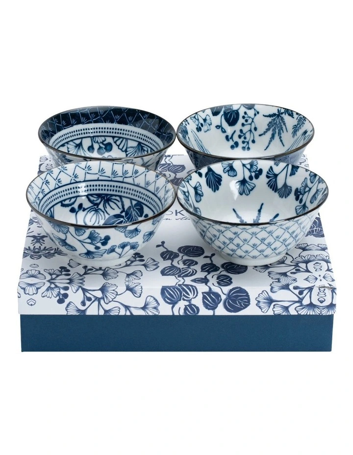 Flora Japonica Mixed Tayo Bowl Giftset 4 Piece in Multi image 3