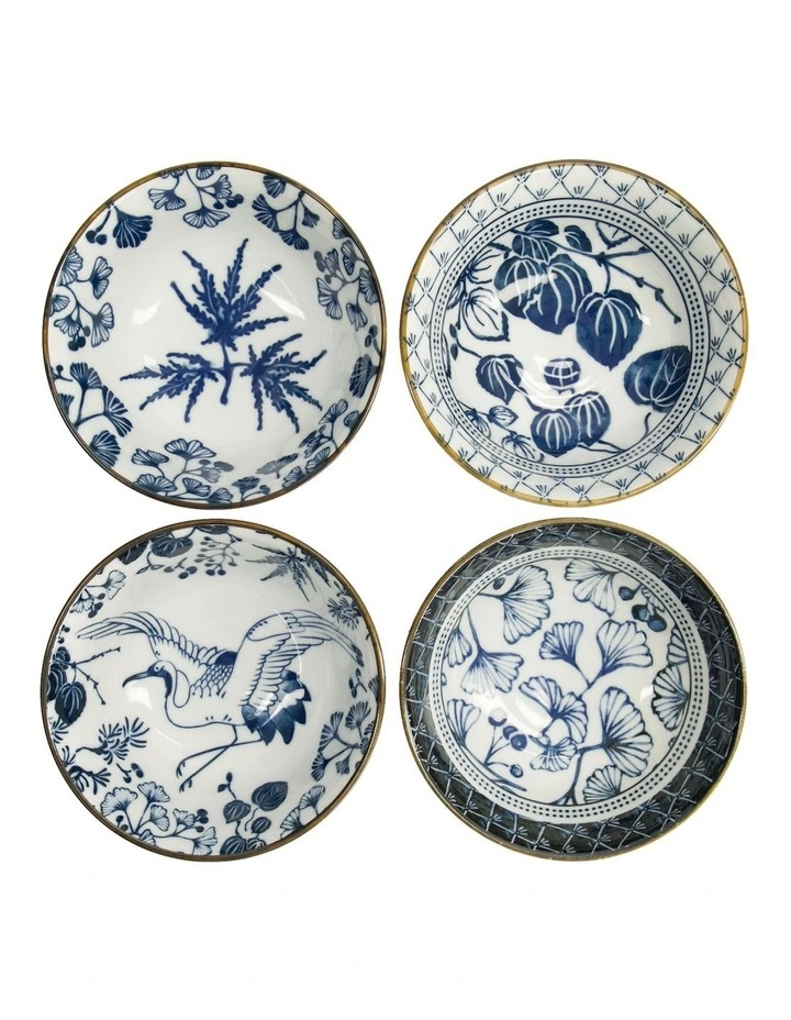 Flora Japonica Mixed Tayo Bowl Giftset 4 Piece in Multi image 4