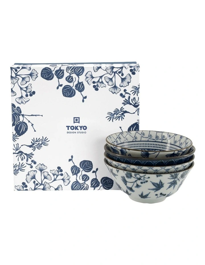 Flora Japonica Mixed Tayo Bowl Giftset 4 Piece in Multi image 5