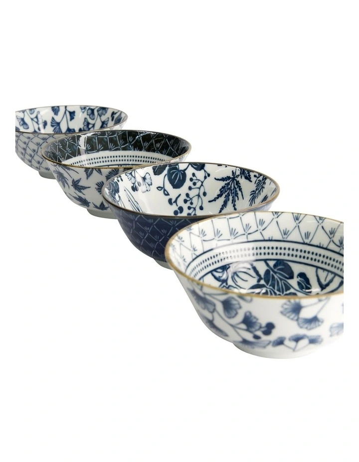 Flora Japonica Mixed Tayo Bowl Giftset 4 Piece in Multi image 7