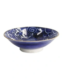 Japonism Menbachi Bowl 25x7cm in Blue