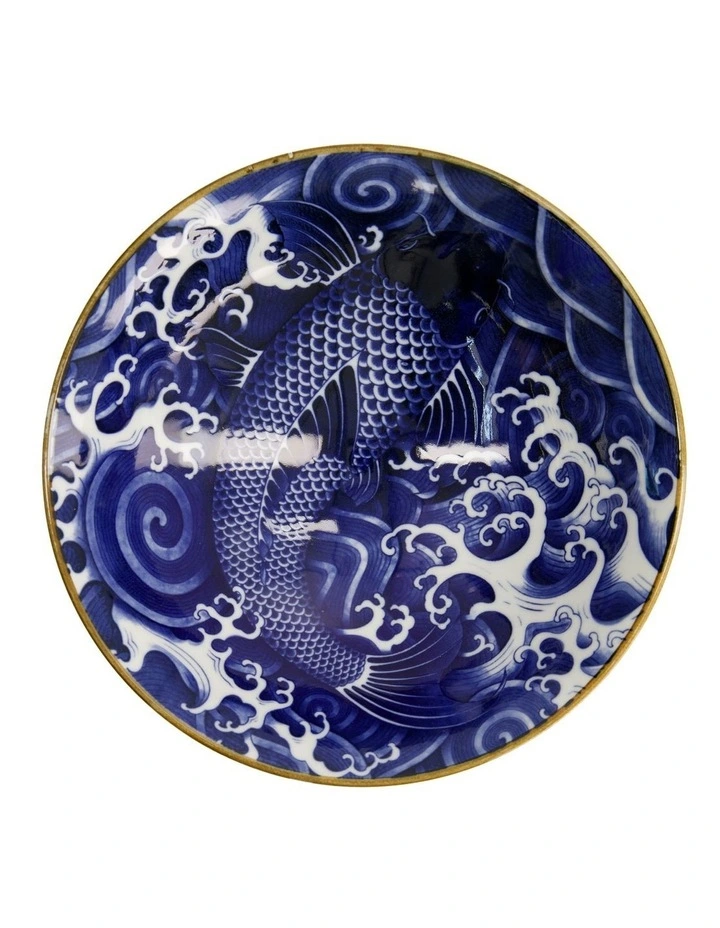 Japonism Menbachi Bowl 25x7cm in Blue image 2