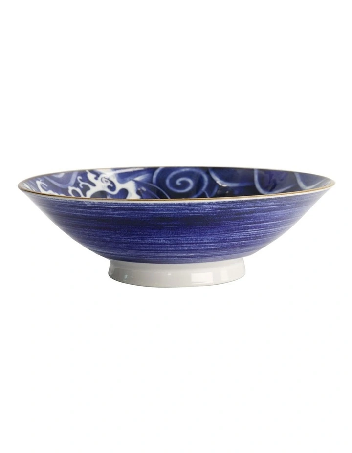Japonism Menbachi Bowl 25x7cm in Blue image 5