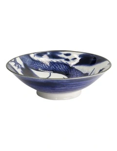Japonism Menbachi Bowl 25x7cm in Blue