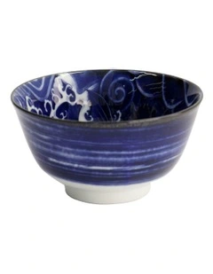 Japonism Carp Small Tayo Bowl 12x6cm in Blue