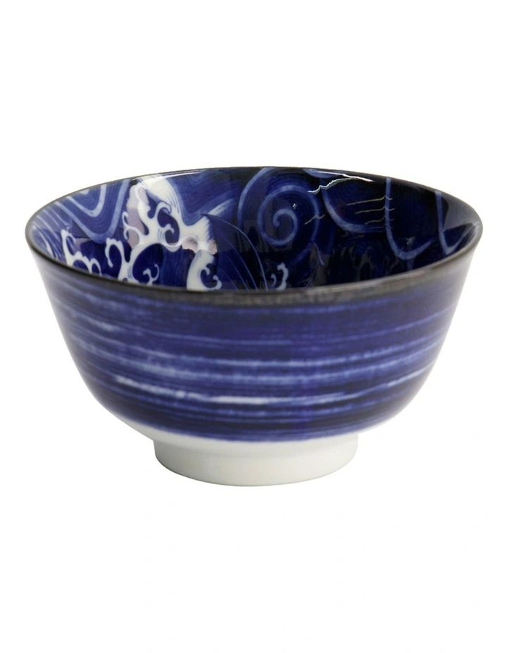 Japonism Carp Small Tayo Bowl 12x6cm in Blue image 1
