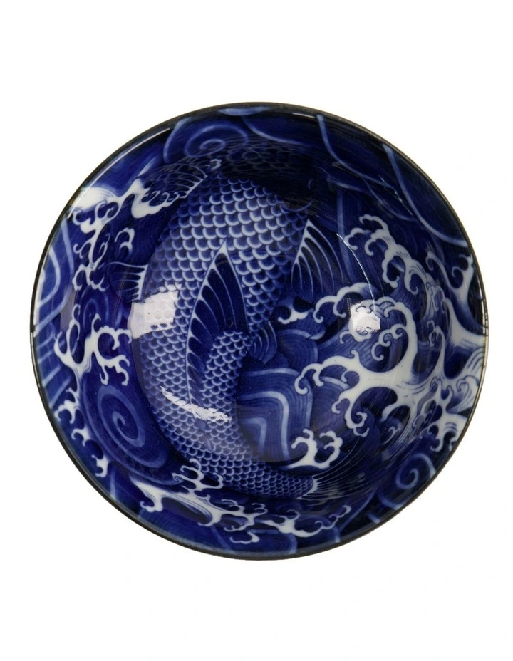 Japonism Carp Small Tayo Bowl 12x6cm in Blue image 2