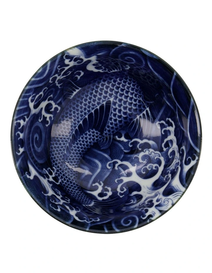 Japonism Carp Small Tayo Bowl 12x6cm in Blue image 3