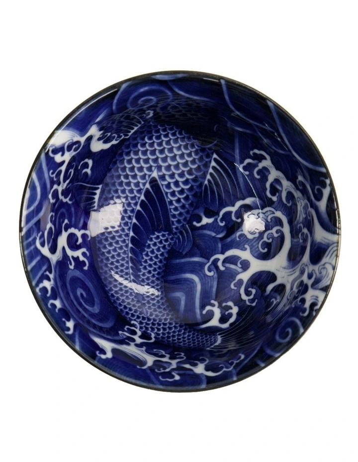 Japonism Carp Small Tayo Bowl 12x6cm in Blue image 4