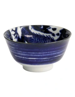 Japonism Dragon Small Tayo Bowl 12x6cm in Blue