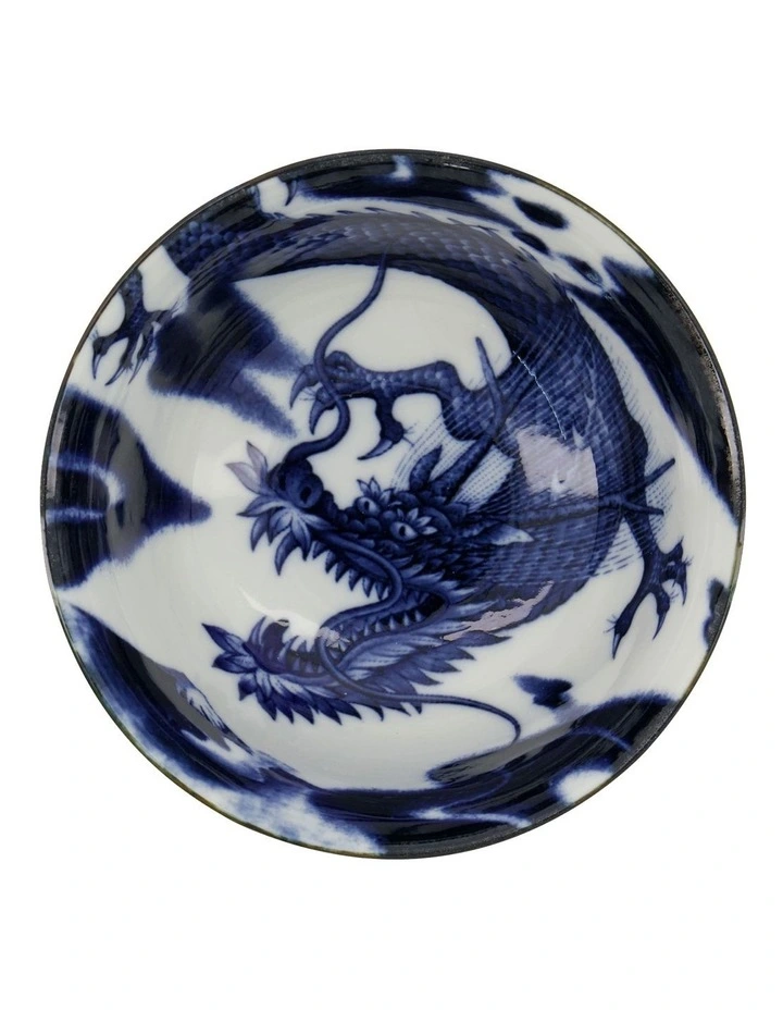 Japonism Dragon Small Tayo Bowl 12x6cm in Blue image 3