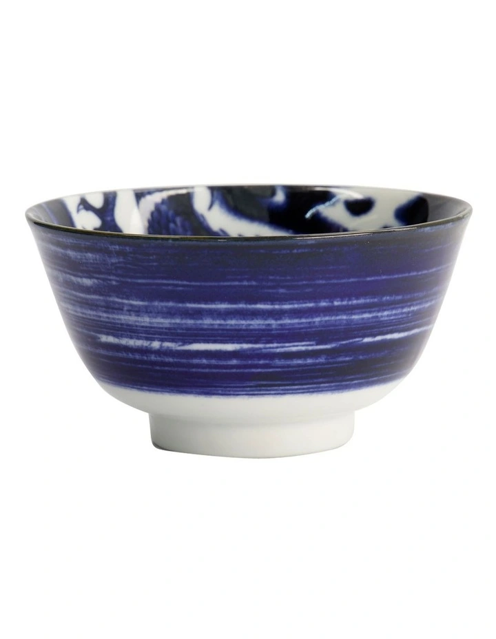 Japonism Dragon Small Tayo Bowl 12x6cm in Blue image 5