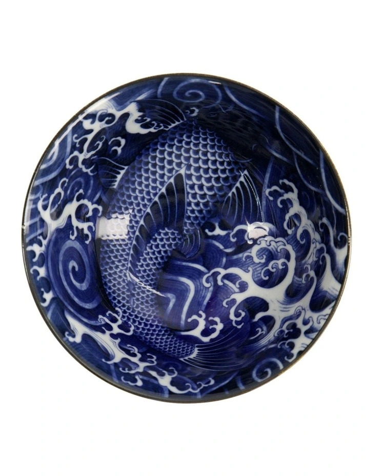 Japonism Carp Tayo Bowl 14x6cm in Blue image 2
