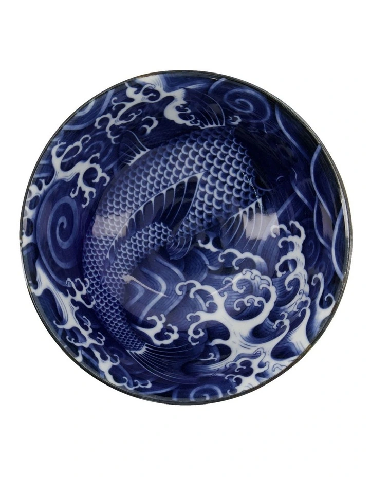 Japonism Carp Tayo Bowl 14x6cm in Blue image 3