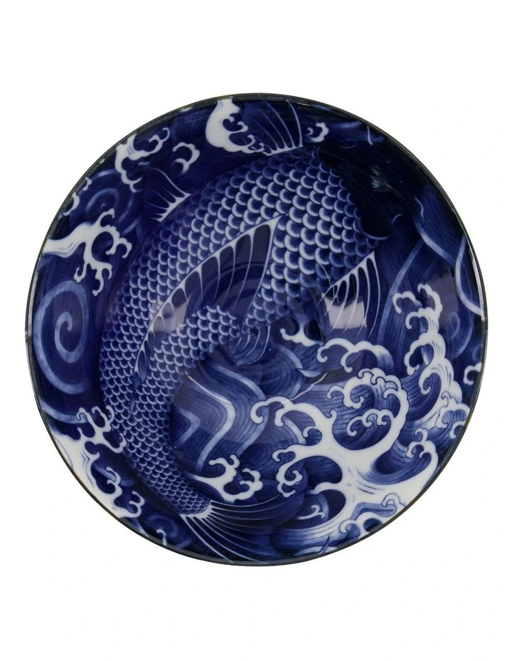Japonism Carp Tendon Bowl 17x8cm in Blue image 3