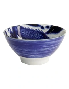 Japonism Dragon Tendon Bowl 17x8cm in Blue