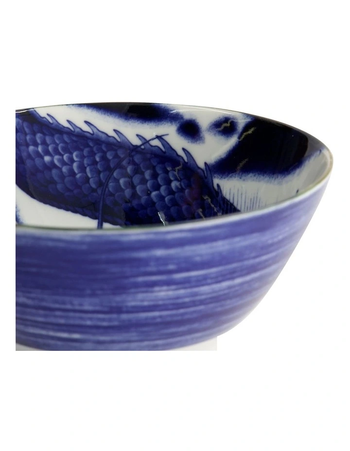 Japonism Dragon Tendon Bowl 17x8cm in Blue image 5