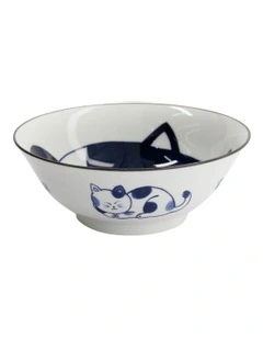 Kawaii Neko Ramen Bowl 20x7.5cm in White
