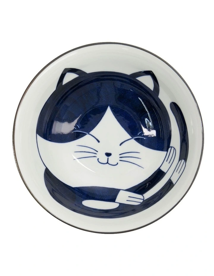 Kawaii Neko Ramen Bowl 20x7.5cm in White image 3