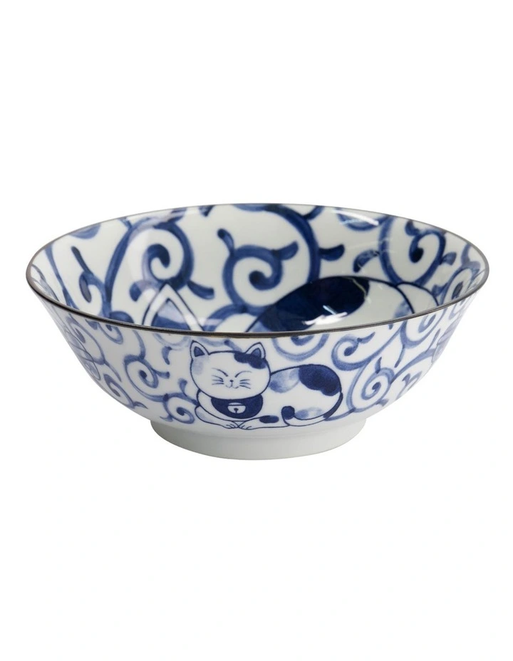 Kawaii Neko Ramen Bowl 20x7.5cm in Multi image 1