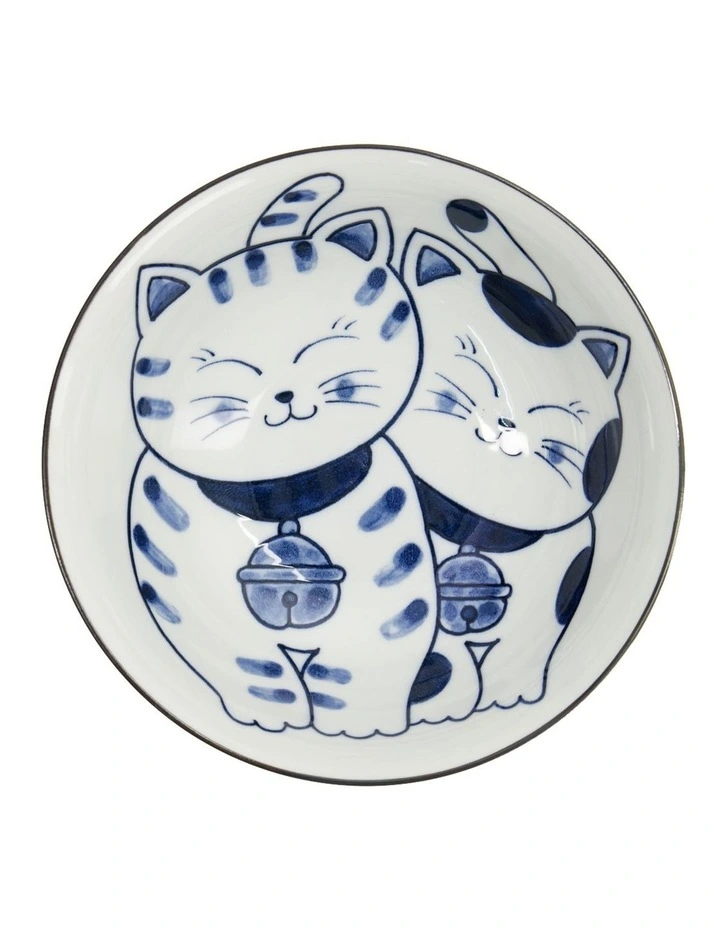 Kawaii Neko Ramen Bowl 20x7.5cm in White image 2