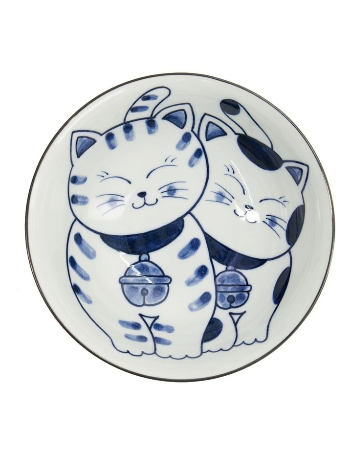 Kawaii Neko Ramen Bowl 20x7.5cm in White image 3