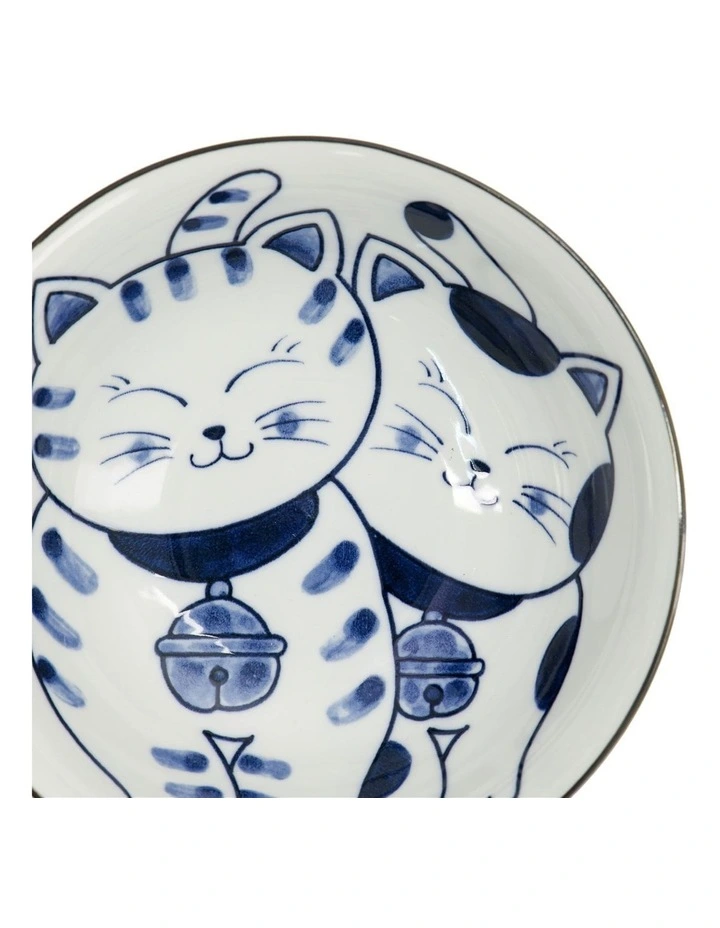Kawaii Neko Ramen Bowl 20x7.5cm in White image 5