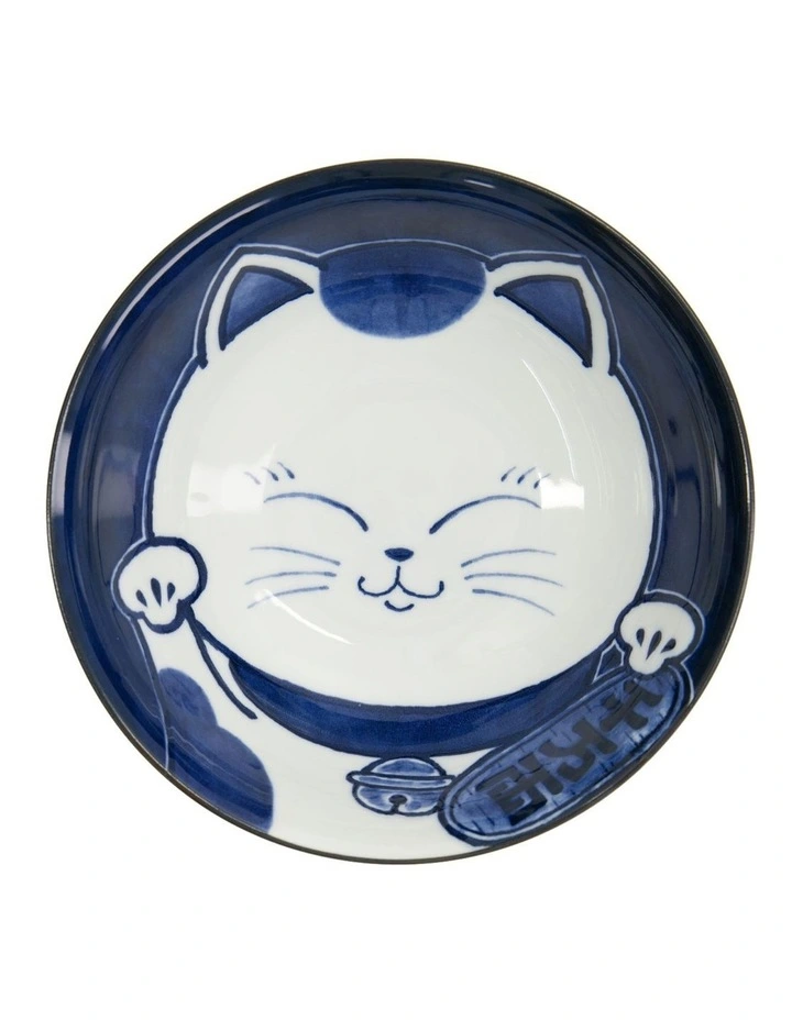 Kawaii Cat Neko Ramen Bowl 20x7.5cm White Cat image 2