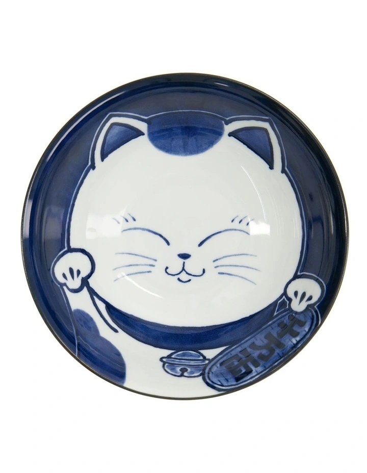 Kawaii Cat Neko Ramen Bowl 20x7.5cm White Cat image 3